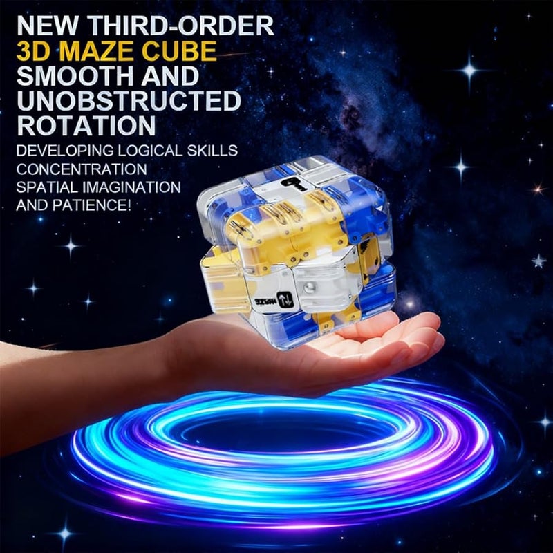 2026 لغز جديد كبير ثلاثي الأبعاد متاهة مكعب تحدي الدماغ لعبة اللون أ يحسن التفكير المنطقي المكاني - Image 3